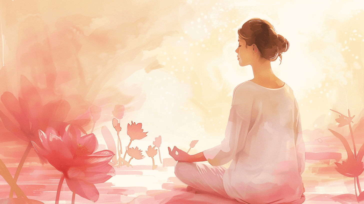 Hopeful illustration of a pregnant woman planning ahead calmly, representing evidence-based prevention of postpartum depression