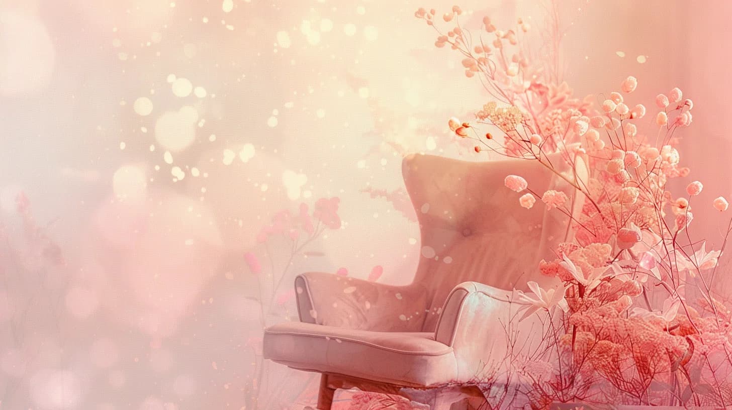 Watercolor of a comfortable therapy office